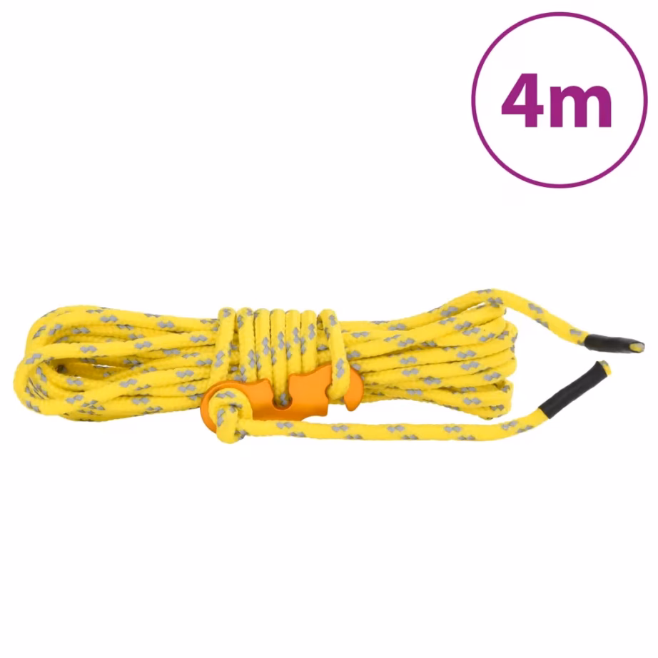 Helkuriga telginöörid alumiiniumist kinnitusaasadega, 8 tk, 4 m, 4 mm, 140 kg, kollane - 7