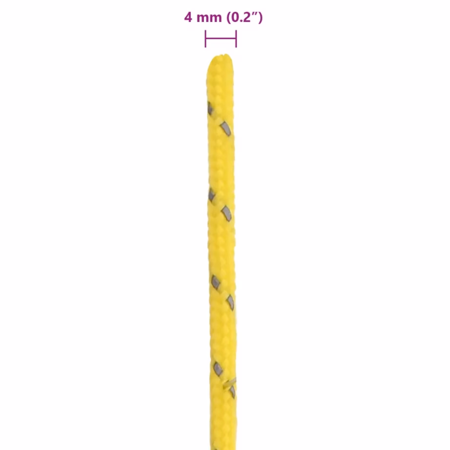 Helkuriga telginöörid alumiiniumist kinnitusaasadega, 8 tk, 4 m, 4 mm, 140 kg, kollane - 8