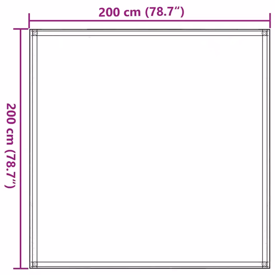 Ilmastikukindel telgimatt, 200 x 200 cm, pruunikashall HDPE - 9