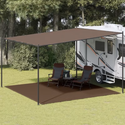 Pruun telgimatt aasadega, HDPE 400 x 400 cm