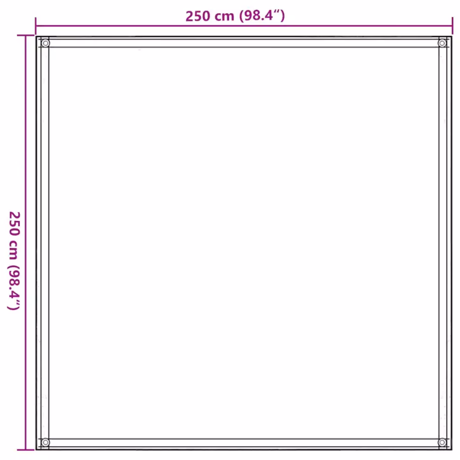Ilmastikukindel telgimatt HDPE-st, 250 x 250 cm, tumeroheline - 7