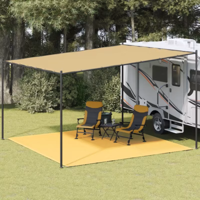 Ilmastikukindel telgivaip telki ja haagissuvilale, 400 x 400 cm, beež, HDPE