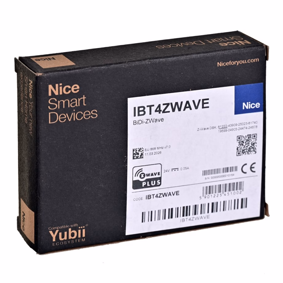 Kaugjuhtimispuldi lisatarvik Nice IBT4ZWAVE, 37 × 21 × 28 mm, must/valge - 4