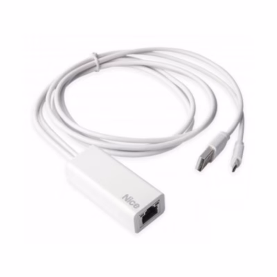 Võrgukaabli ühendusadapter Nice HubNetworklink Yubii HC3L-le, USB-A–Micro-USB, valge
