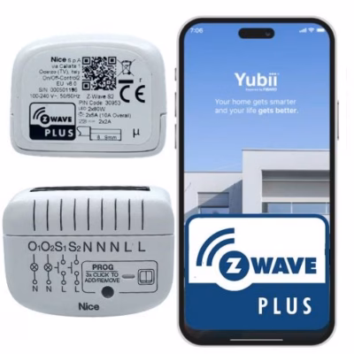 Nutikas relee Nice Z-Wave On/Off-Control 2 (FGS-225 EU), 2 kanalit