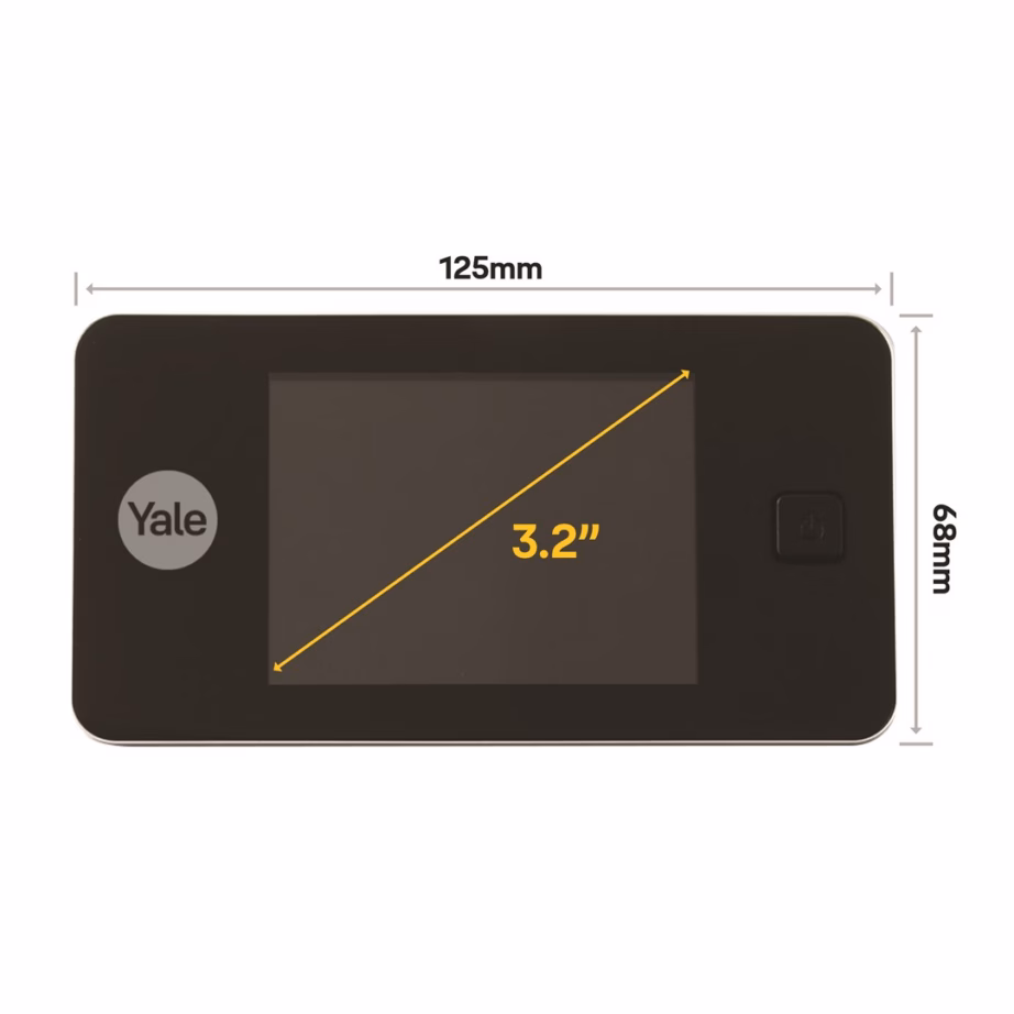 Elektrooniline uksesilm Yale DDV 500, 3,2″ LCD-ekraan, 105° vaatenurk - 4