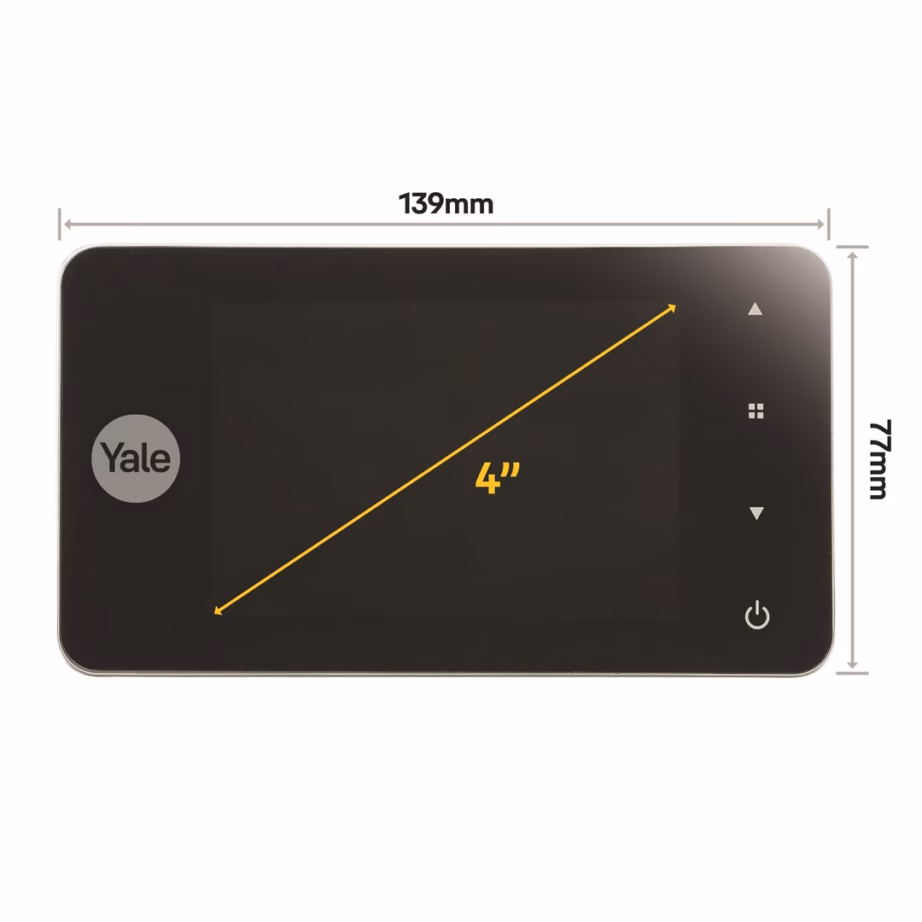 Digitaalne uksesilm Yale DDV 4500, 4-tolline ekraan, 0,3 MP, 105° - 3