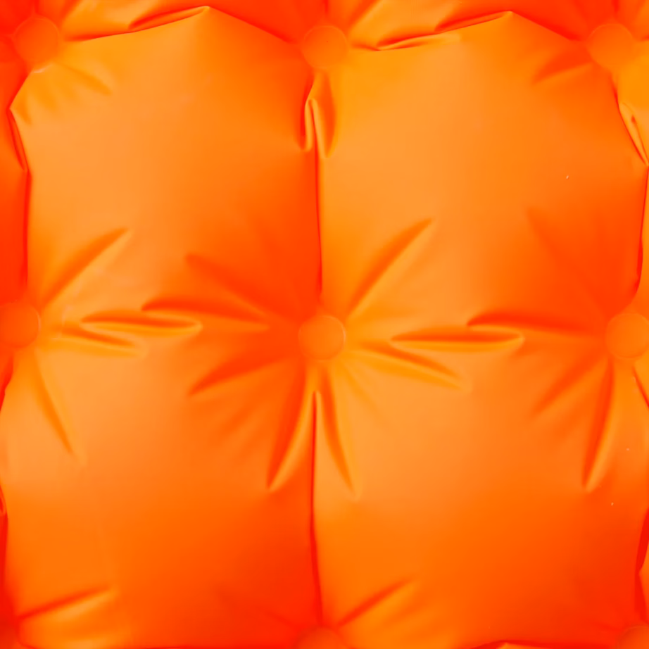 Isetäituv matkamadrats padja ja jalgpumbaga, 1 inimesele, oranž, 200 x 75 x 10,5 cm - 3