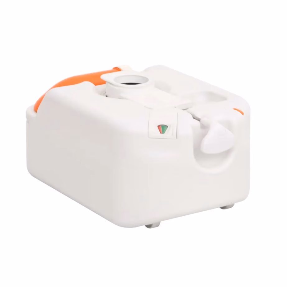Kaasaskantav matkatualett kolbpumbaga, valge, 24+17 l, HDPE ja email - 6