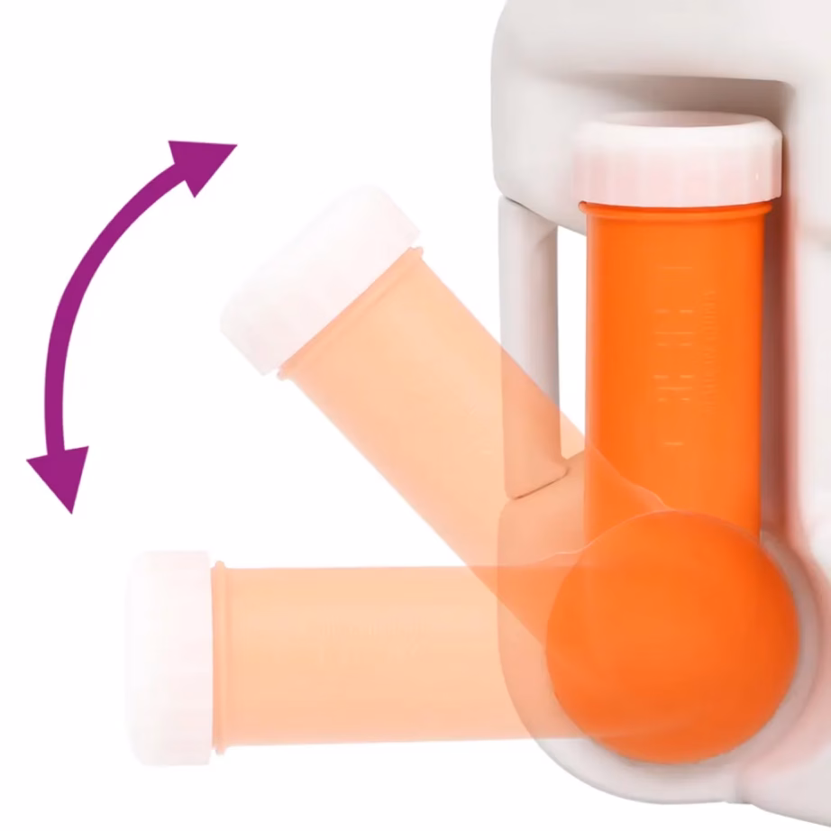 Kaasaskantav matkatualett kolbpumbaga, valge, 24+17 l, HDPE ja email - 8