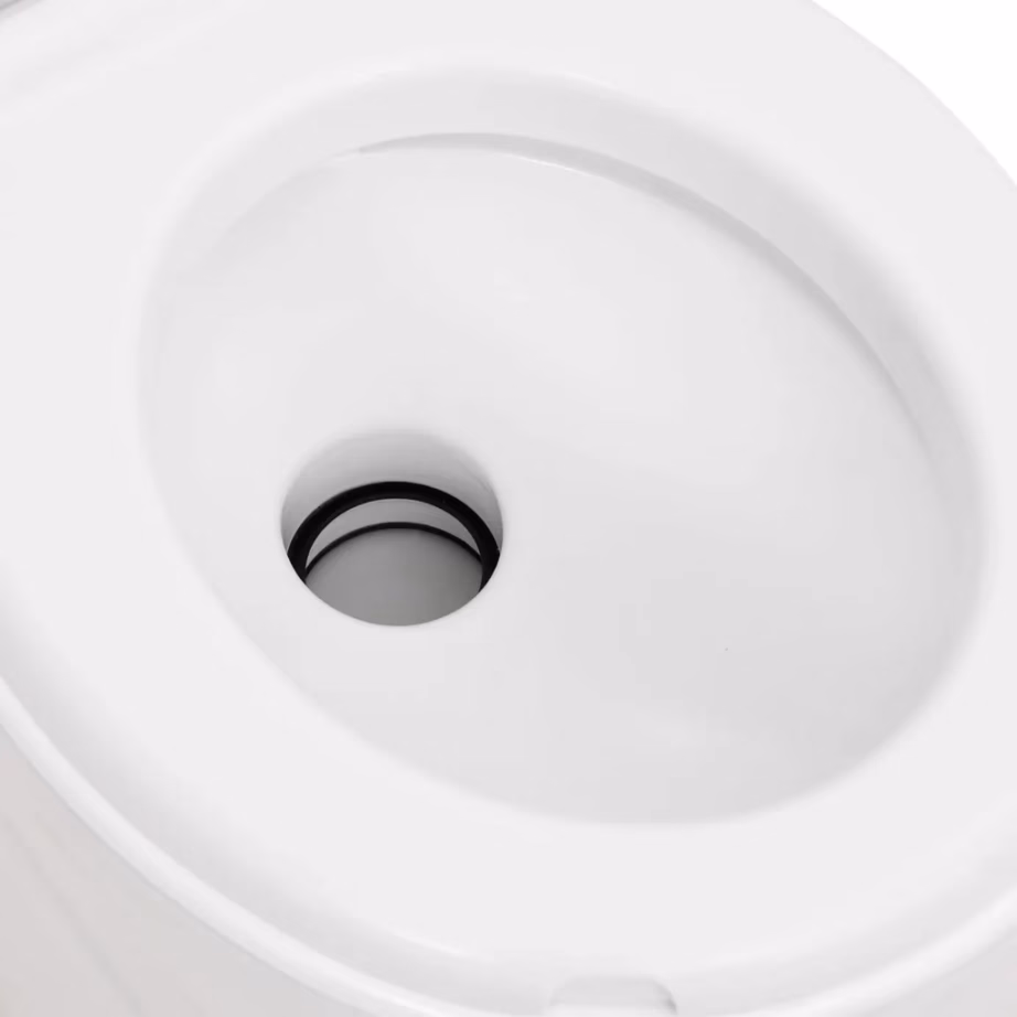Kaasaskantav matkatualett kolbpumbaga, valge, 24+17 l, HDPE ja email - 9