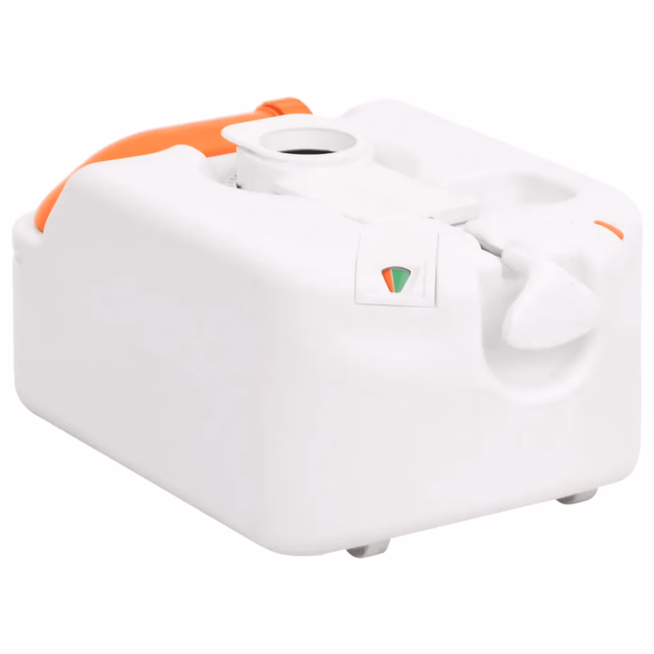 Kaasaskantav matkatualett kolbpumbaga, valge, 24 + 17 l, HDPE ja roostevaba teras - 6