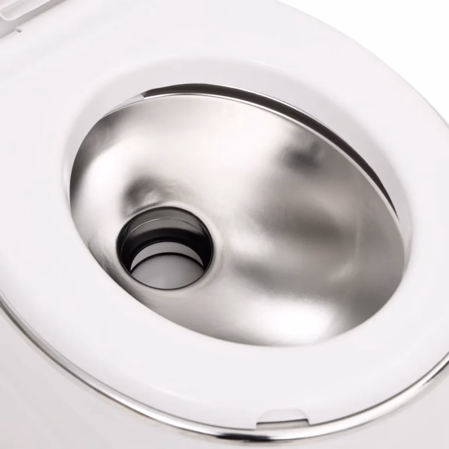 Kaasaskantav matkatualett kolbpumbaga, valge, 24 + 17 l, HDPE ja roostevaba teras - 9