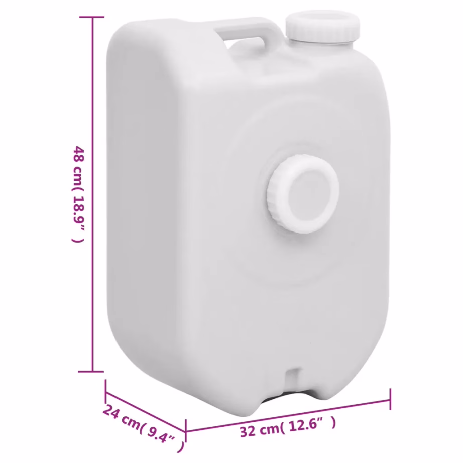 Kaasaskantav veepaak adapteriga, 24 l, hall HDPE - 9