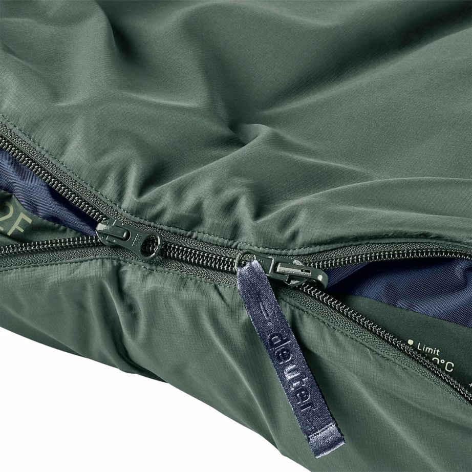 Mumia-kujuline magamiskott Deuter Orbit -5C/23F, vasak lukk, 208 × 74 × 50 cm, ivy-ink - 2