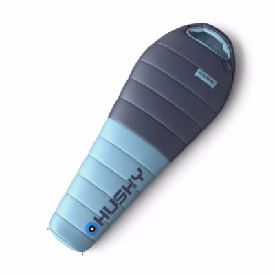 Muumiakujuline sulgmagamiskott HUSKY Drape -20 °C, 85 × 220 cm, 700 cuin, sinine