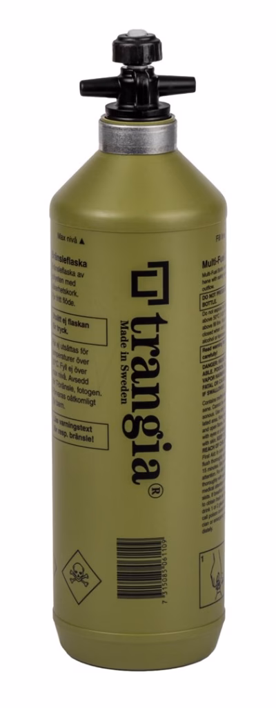 Kütusepudel Trangia Fuel Bottle, 0,5 l, olive, turvaventiiliga kork