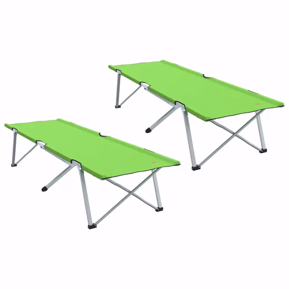 Kokkuklapitav matkavoodi terasraamiga, 2 tk, roheline, 194 x 62,5 x 42,5 cm - 2