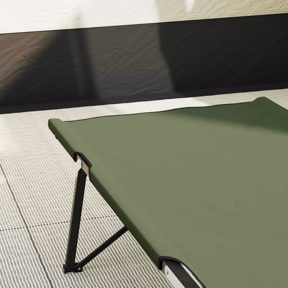 Kokkuklapitav telgvoodi komplekt, 2 tk, roheline, Oxford-kangast, 206 x 76 x 47 cm - 3