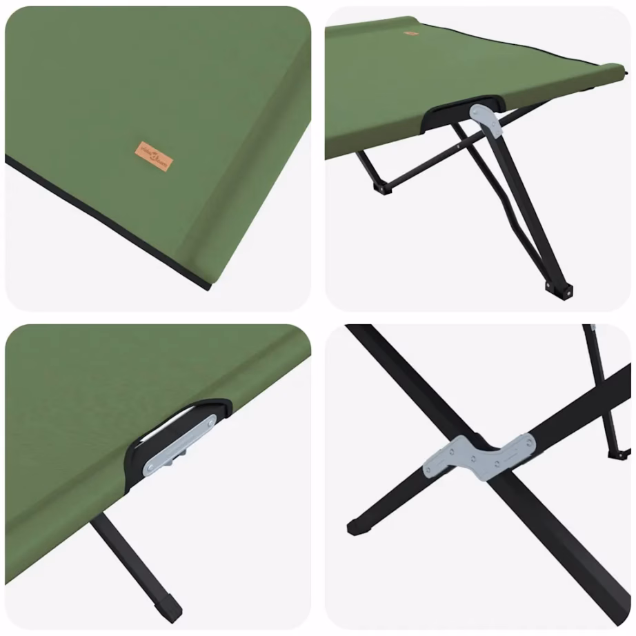 Kokkuklapitav telgvoodi komplekt, 2 tk, roheline, Oxford-kangast, 206 x 76 x 47 cm - 9