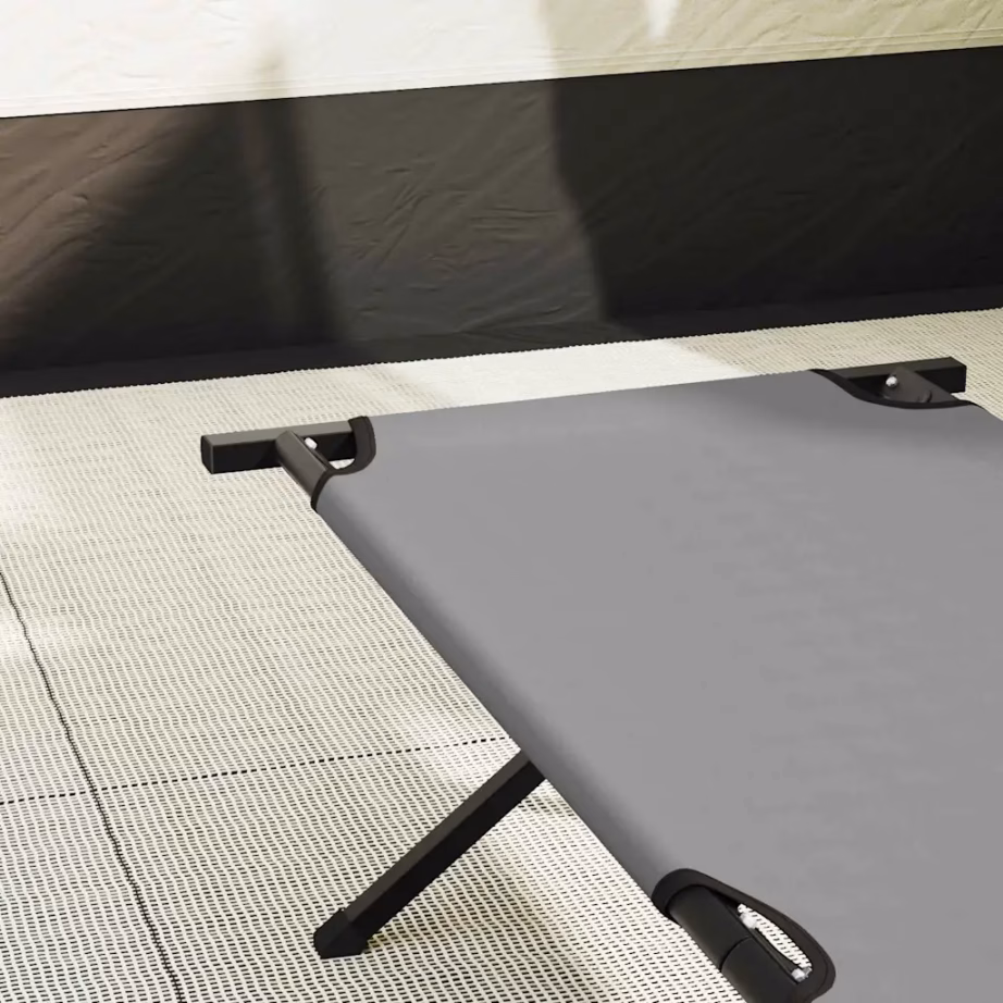 Kokkuklapitavad telgvoodid 2 tk, hall, Oxfordi kangas, 210 x 80 x 46 cm - 3