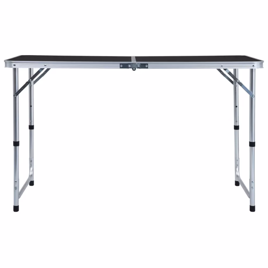 Kokkupandav hall matkalaud reguleeritava kõrgusega, alumiinium/MDF, 120 x 60 cm - 3