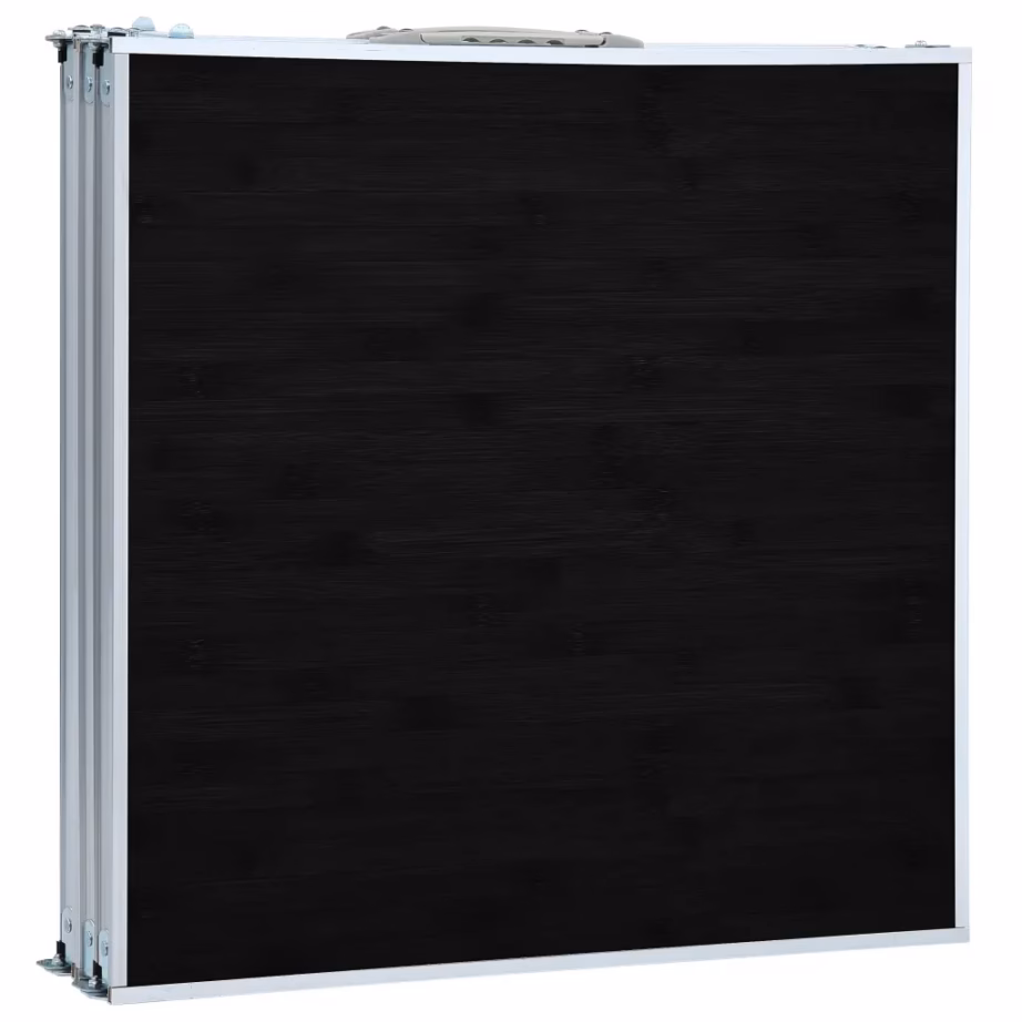 Kokkupandav reguleeritava kõrgusega matkalaud, hall, alumiinium ja MDF, 180 x 60 cm - 5