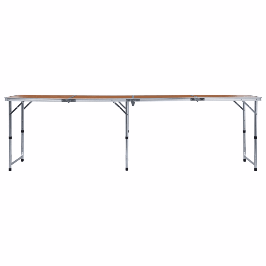 Kokkupandav matkalaud reguleeritava kõrgusega, alumiinium/MDF, 240 x 60 cm - 2