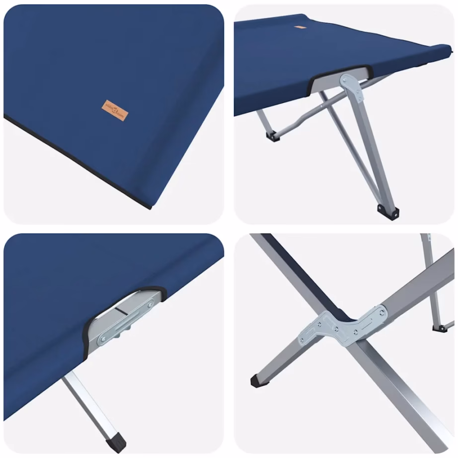 Kokkupandav matkavoodi telkimiseks, 2 tk, sinine, 194 x 62,5 x 42,5 cm - 9