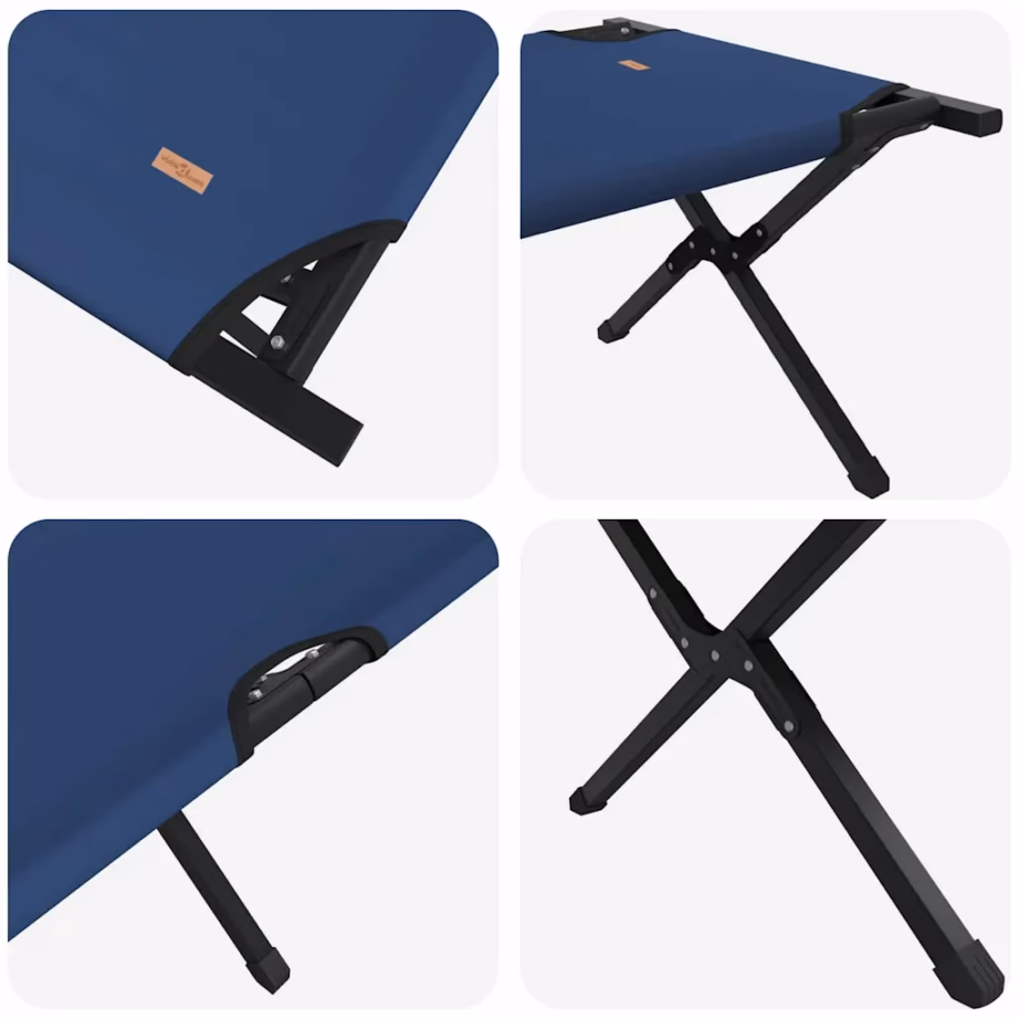 Kokkupandav telgvoodi komplekt, 2 tk, sinine, 193 x 69 x 45 cm - 10