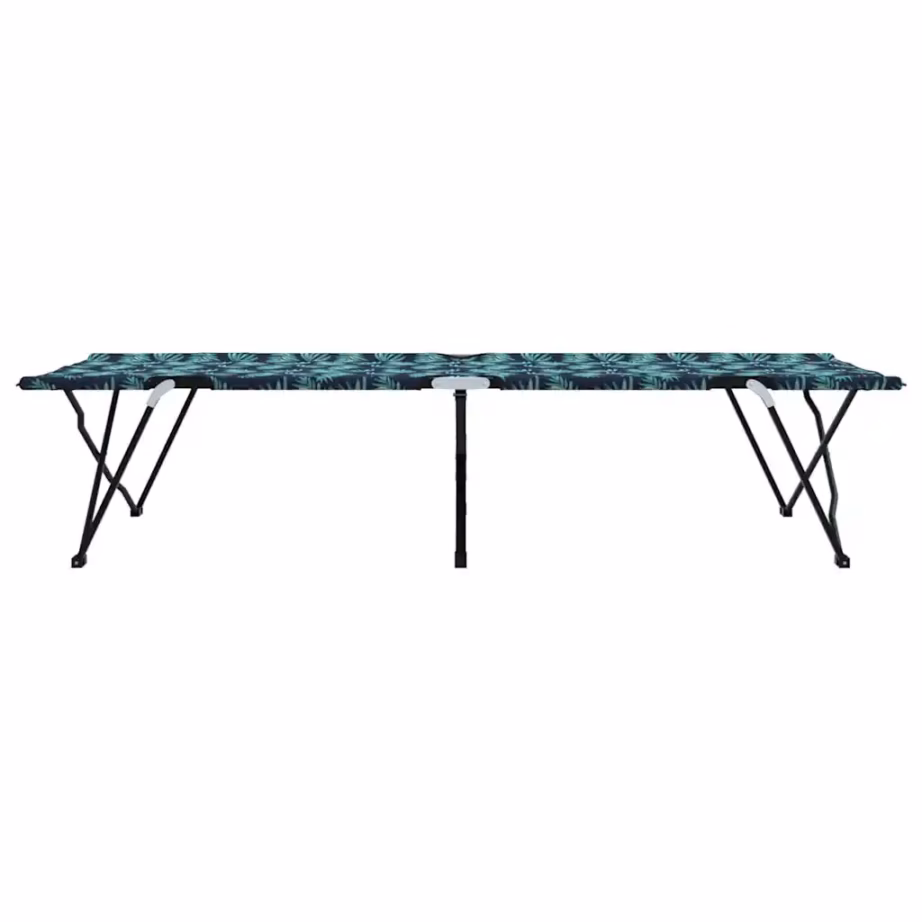 Kokkupandavad telgvoodid lehemustriga, 2 tk, metsaroheline, Oxford-kangas ja teras, 206 x 76 x 47 cm - 7