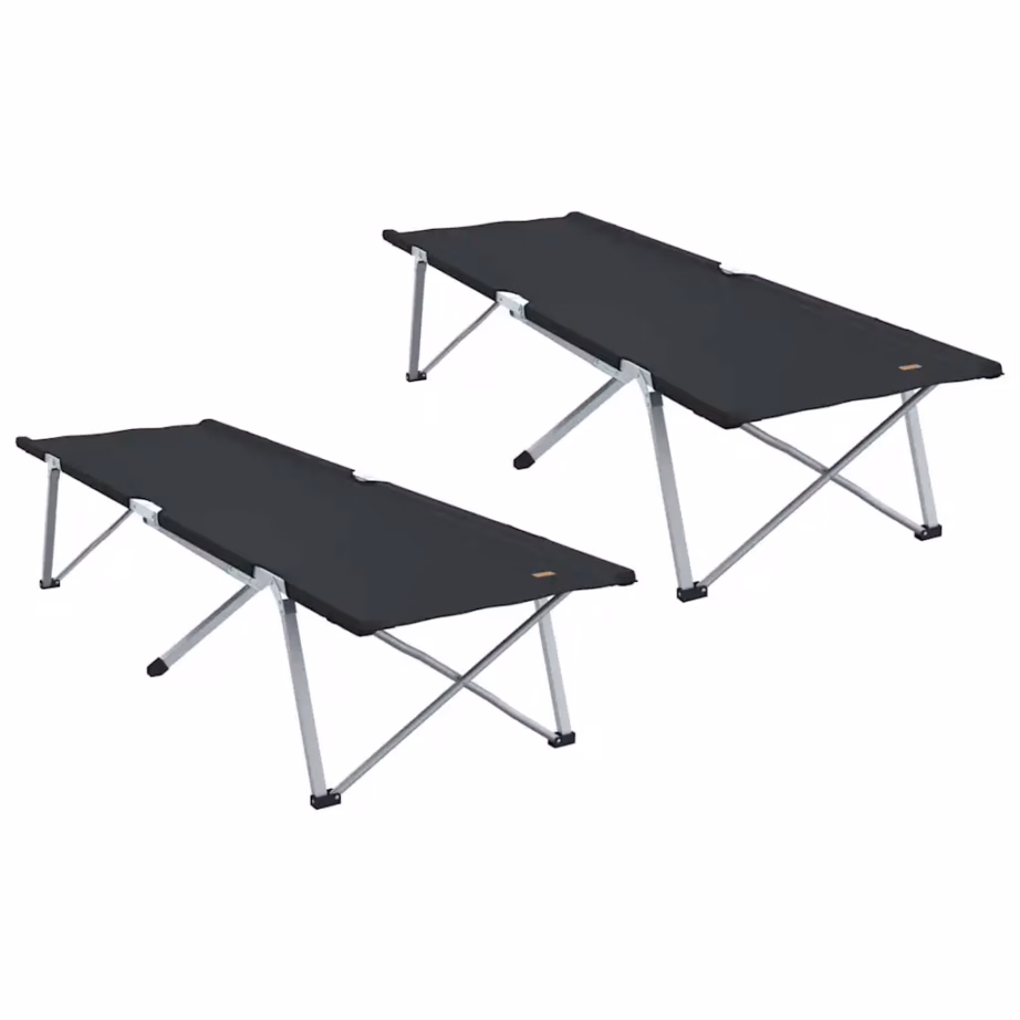 Kokkupandavad telgvoodid, 2 tk, must, 194 x 62,5 x 42,5 cm - 2