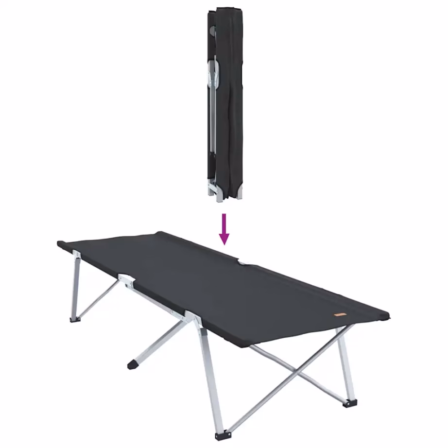 Kokkupandavad telgvoodid, 2 tk, must, 194 x 62,5 x 42,5 cm - 10