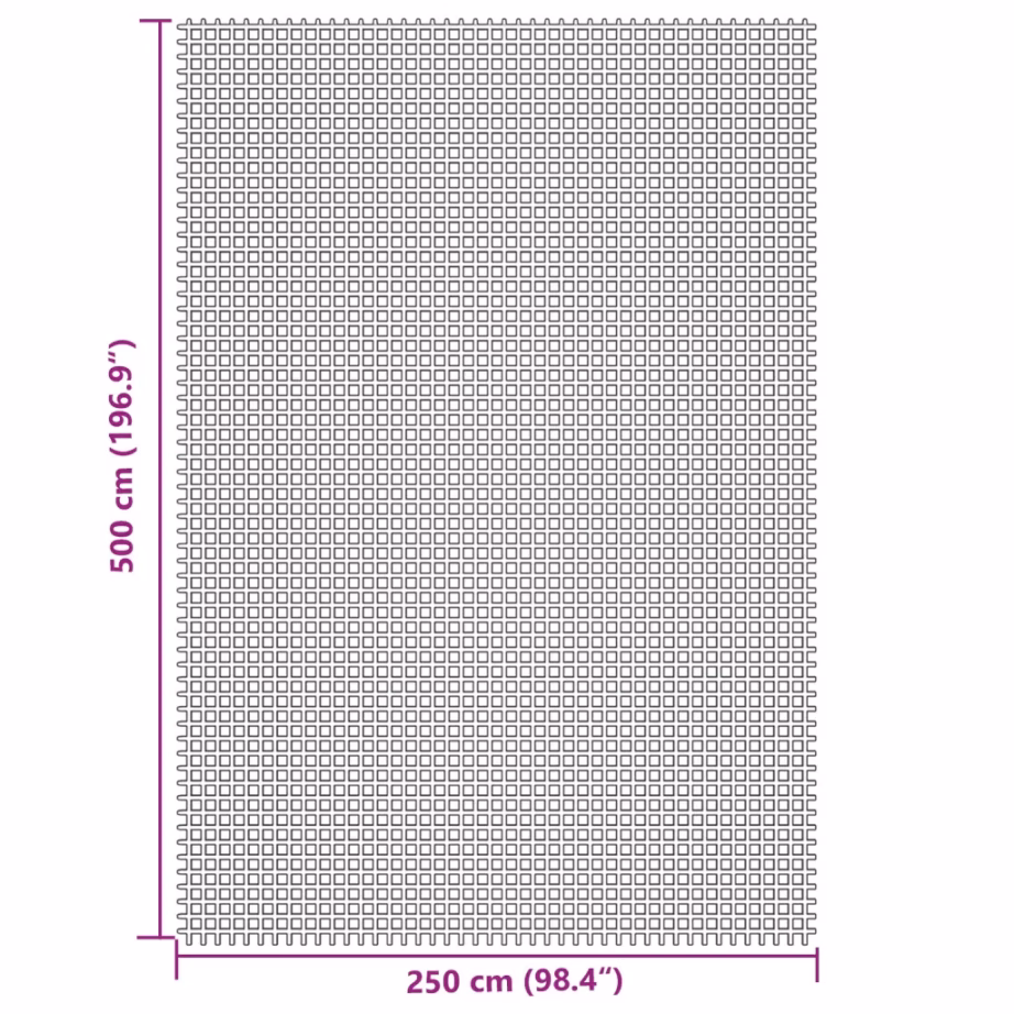Telgivaip sise- ja välistingimustesse, PVC-vahtkattega polüestervõrk, kreemjasvalge, 2,5 x 5 m - 6