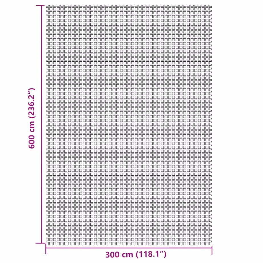 Telgivaip sise- ja välistingimustesse, kreemjasvalge PVC-vahtkattega polüestervõrk, 6 x 3 m - 7