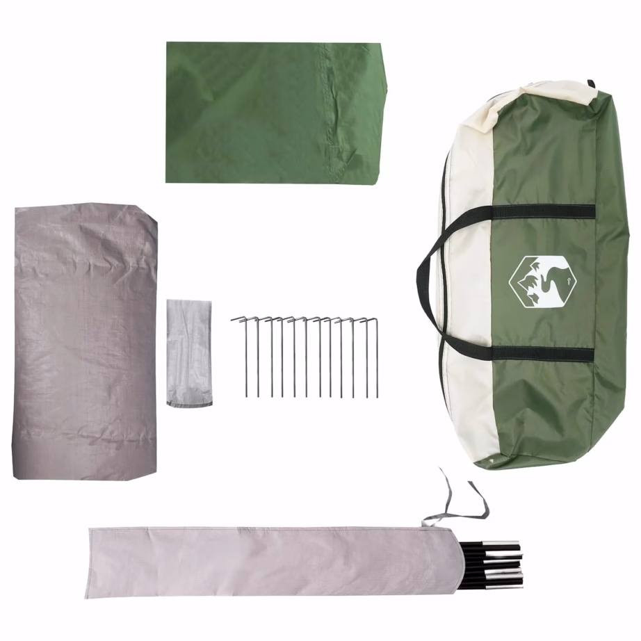Roheline kuplitelk eemaldatava vihmakattega, 4-le, 355 x 306 x 176 cm - 9