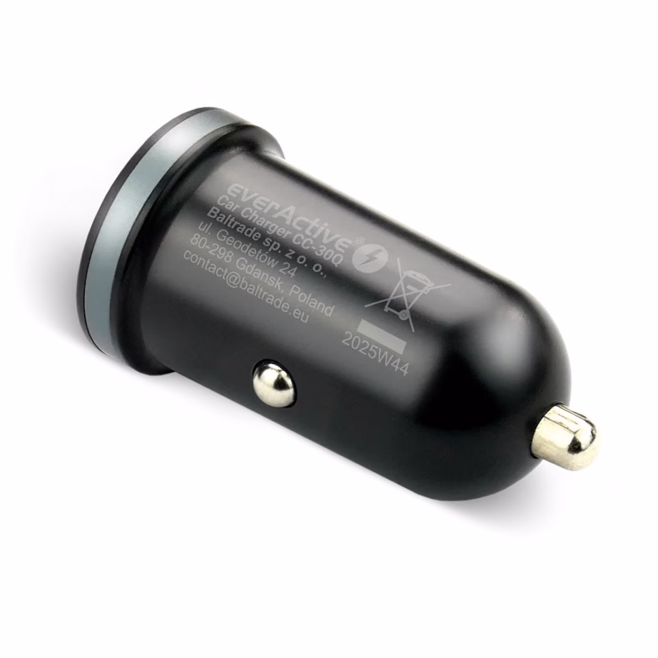 Autolaadija everActive CC-30Q, USB-A + USB-C, Quick Charge 3.0, PD, 35 W - 4