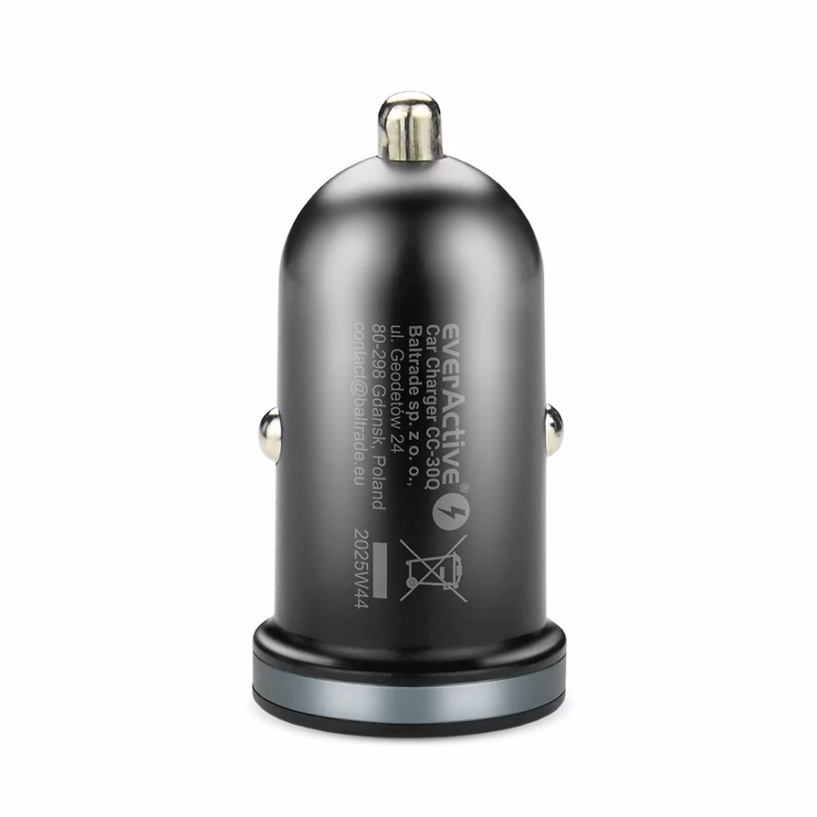 Autolaadija everActive CC-30Q, USB-A + USB-C, Quick Charge 3.0, PD, 35 W - 5