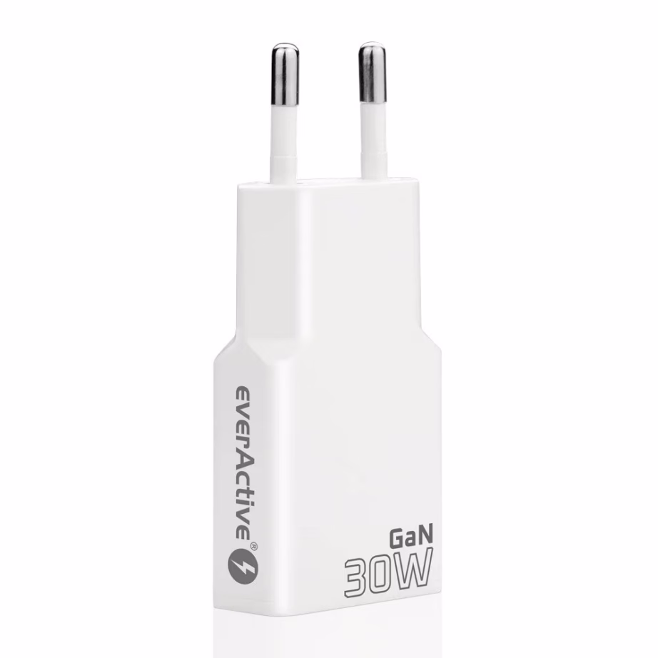 Kiirlaadija everActive 2 × USB-C Quick Charge 4+ 30 W, SUPER SLIM, valge - 4