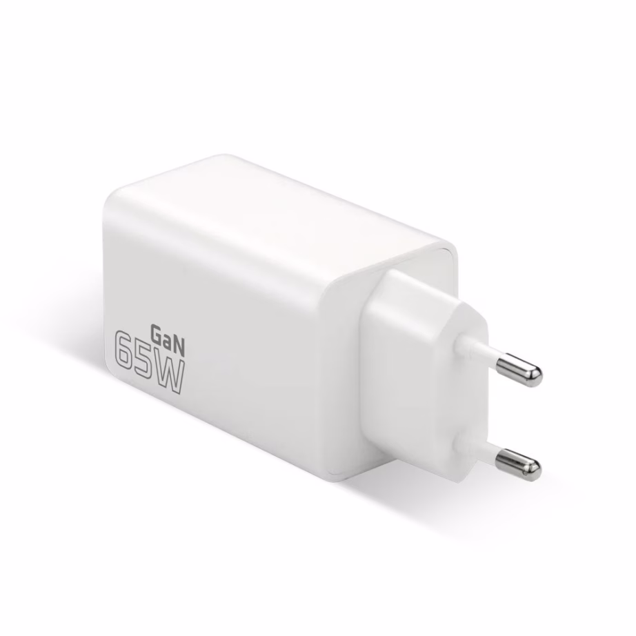 GaN-seinalaadija everActive 65 W, 1 × USB-A ja 2 × USB-C, Quick Charge 4+, valge - 4