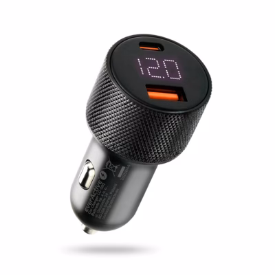 Autolaadija everActive CC-50Q, 2 väljundit, USB QC3.0 ja USB-C PD, 75 W