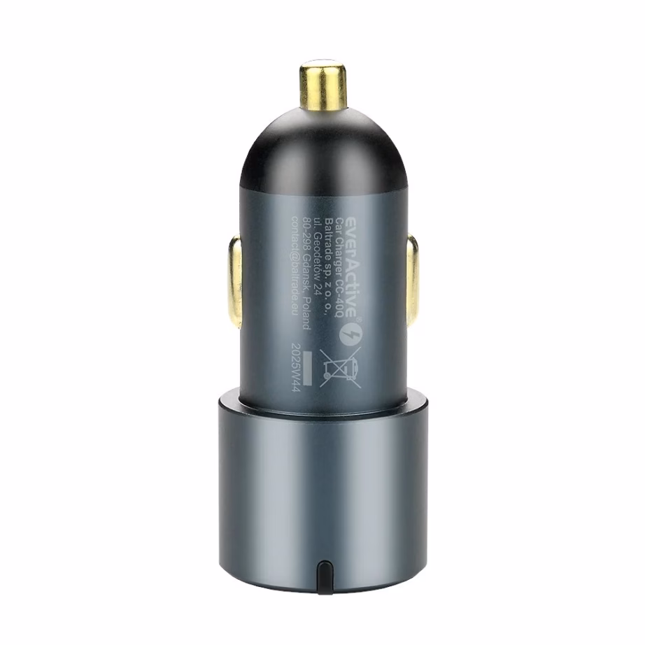 Autolaadija everActive CC-40Q, USB Quick Charge 3.0 ja USB‑C PD kuni 60 W - 6