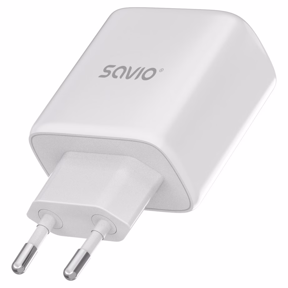 Seinalaadija SAVIO LA-12, 20 W, Power Delivery ja Quick Charge, 2 seadmele, valge - 2