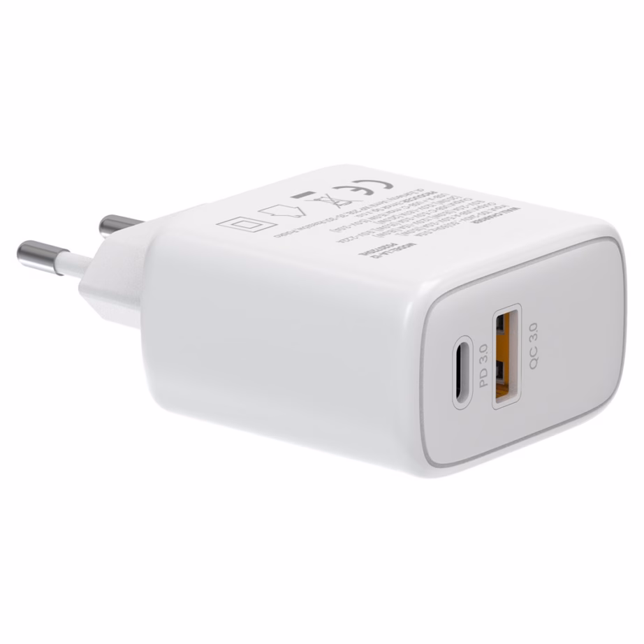 Seinalaadija SAVIO LA-12, 20 W, Power Delivery ja Quick Charge, 2 seadmele, valge - 4