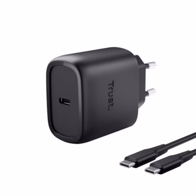 USB-C seinalaadija Trust Maxo, 45 W GaN, USB PD 3.0, 2 m USB-C–USB-C kaabel