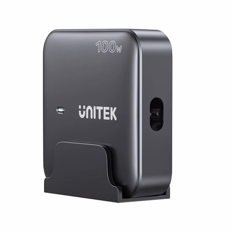 GaN-võrgulaadija UNITEK P1229ABK01-EU, 100 W, 2× USB-C + 2× USB-A, must - 3