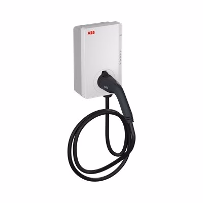 Seinalaadija ABB Terra AC W22-G5-R-C-V2-0, Type 2, 22 kW, 5 m, must/hall
