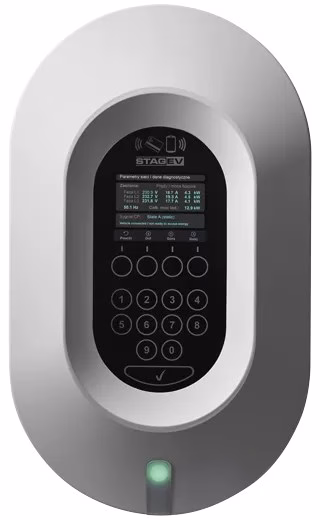 Seinalaadija STAG EV CORE, 11 kW, Type 2 pistikupesa, IP65, puuteekraan (ilma kaablita)