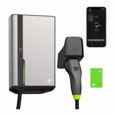 Seinalaadija (wallbox) Roheline Cell HabuDen, 22 kW, 32 A, 5 m kaabel, NFC