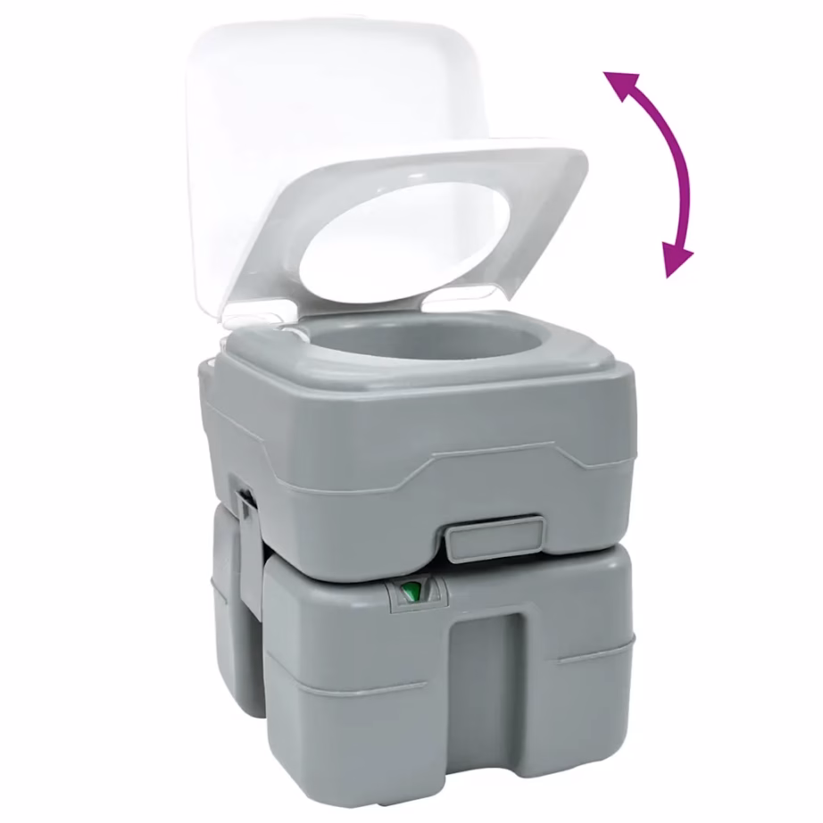 Kaasaskantav matka WC ja kätepesujaam, 2-osaline hall komplekt, HDPE, 92 x 36,5 x 103 cm - 11